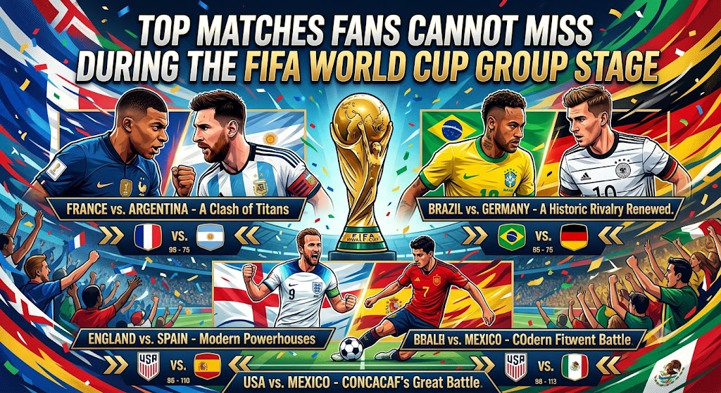 Top Matches Fans Cannot Miss During the FIFA World Cup Group Stage
